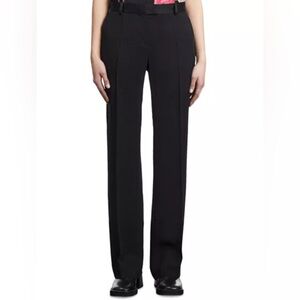 The Kooples Black Wool Dress Pants with Velvet Waistband